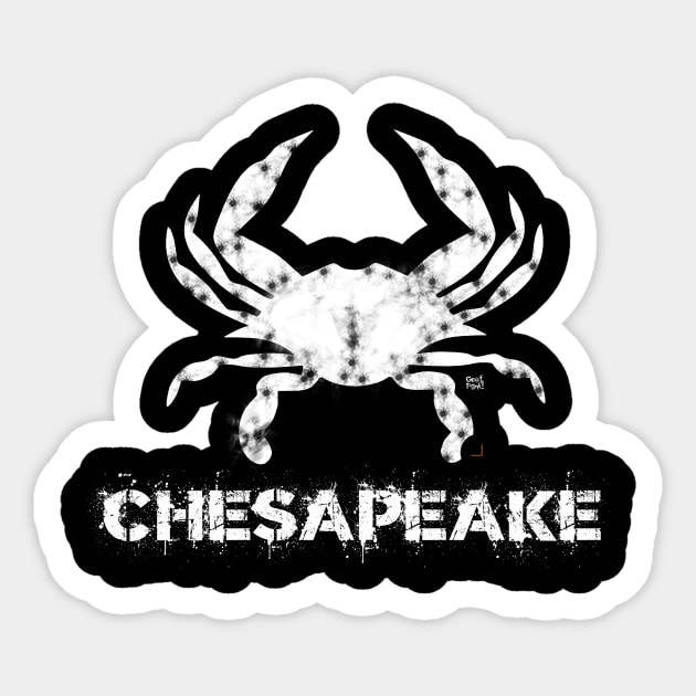 CHESAPEAKE BAY MARYLAND - BLUE CRAB Sticker by GrafPunk